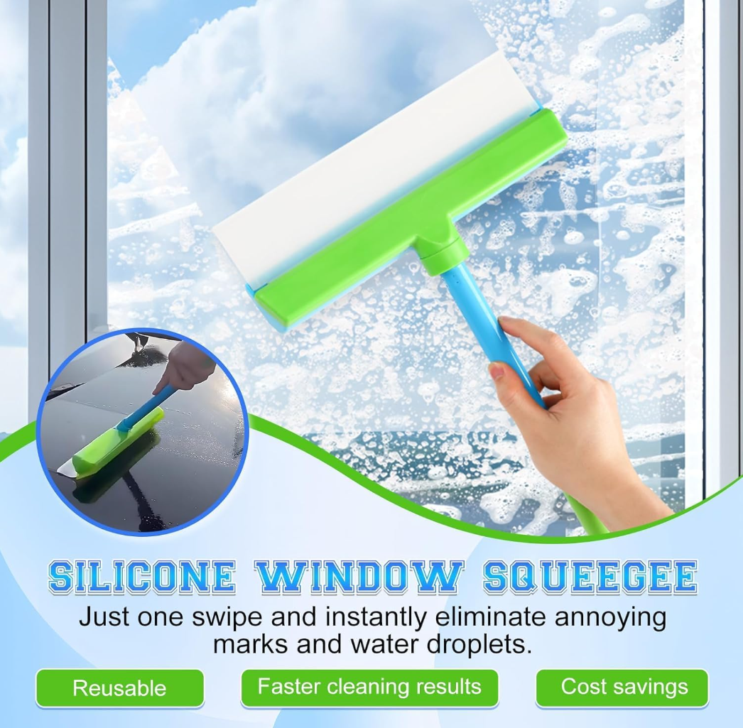 🧼Say goodbye to a blurry world and embrace a clear life! Introducing this magical squeegee that makes windows "invisible" instantly. Your bright life starts now!