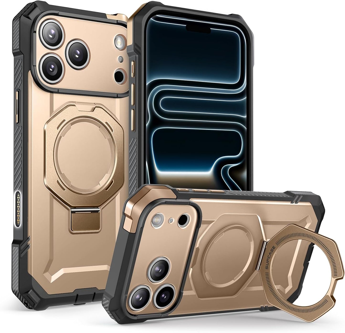 SUPCASE for iPhone 17 Pro Max Case with Kickstand (Unicorn Beetle Grip), [Camera Control Cover] [Compatible with MagSafe] [Military-Grade Drop Protection] Heavy Duty Magnetic Phone Case, Black