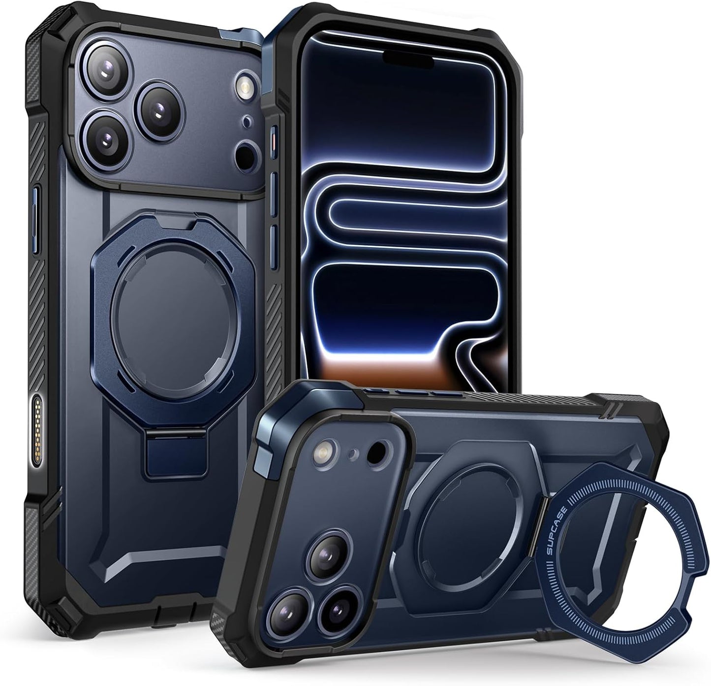 SUPCASE for iPhone 17 Pro Max Case with Kickstand (Unicorn Beetle Grip), [Camera Control Cover] [Compatible with MagSafe] [Military-Grade Drop Protection] Heavy Duty Magnetic Phone Case, Black