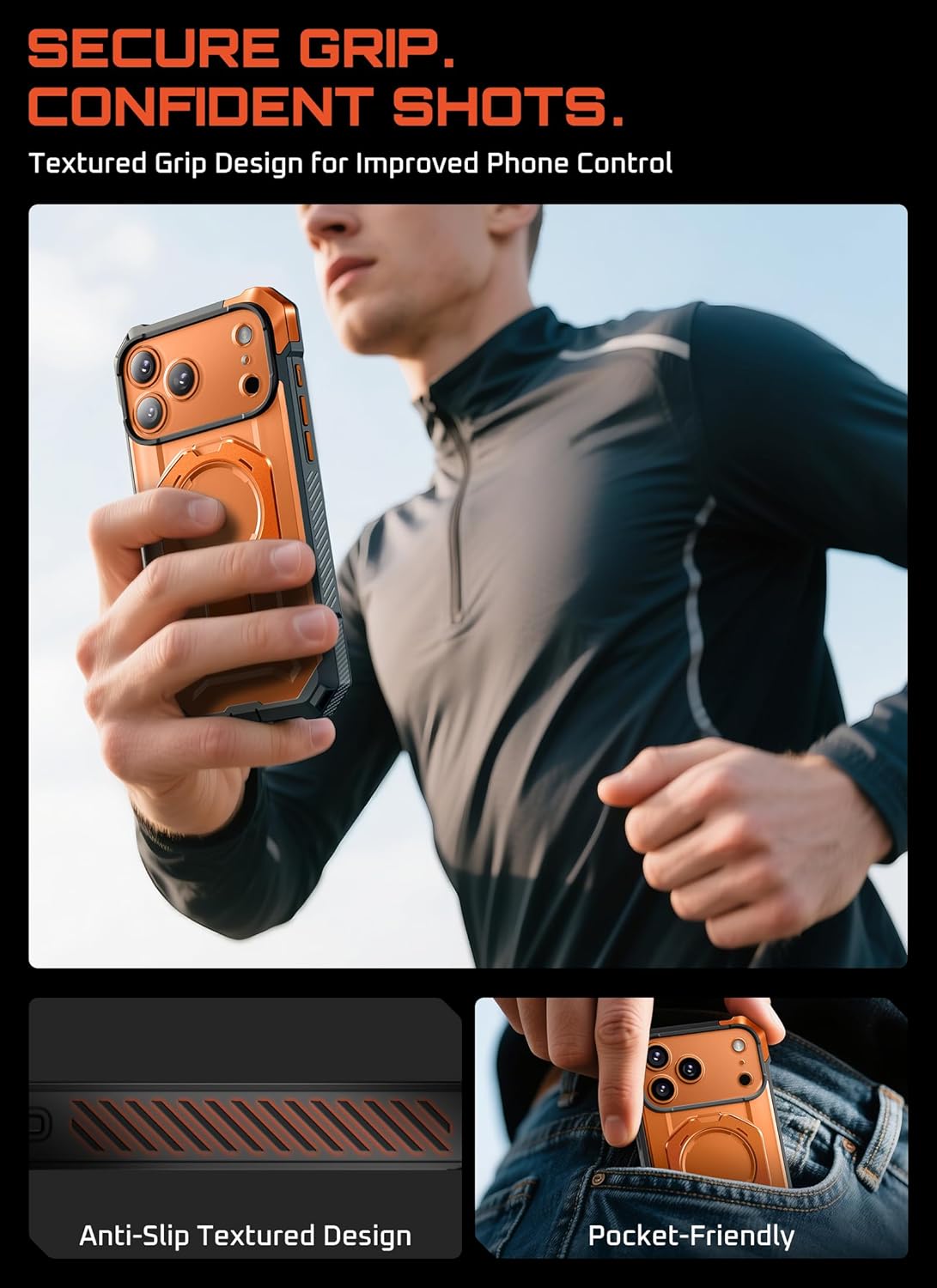 SUPCASE for iPhone 17 Pro Max Case with Kickstand (Unicorn Beetle Grip), [Camera Control Cover] [Compatible with MagSafe] [Military-Grade Drop Protection] Heavy Duty Magnetic Phone Case, Black