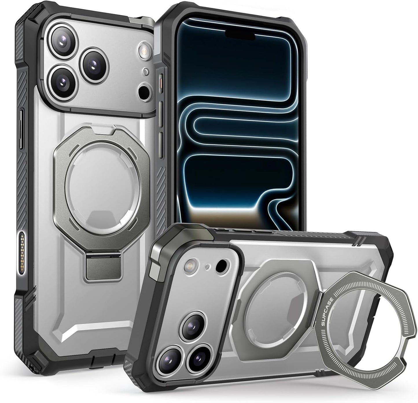 SUPCASE for iPhone 17 Pro Max Case with Kickstand (Unicorn Beetle Grip), [Camera Control Cover] [Compatible with MagSafe] [Military-Grade Drop Protection] Heavy Duty Magnetic Phone Case, Black