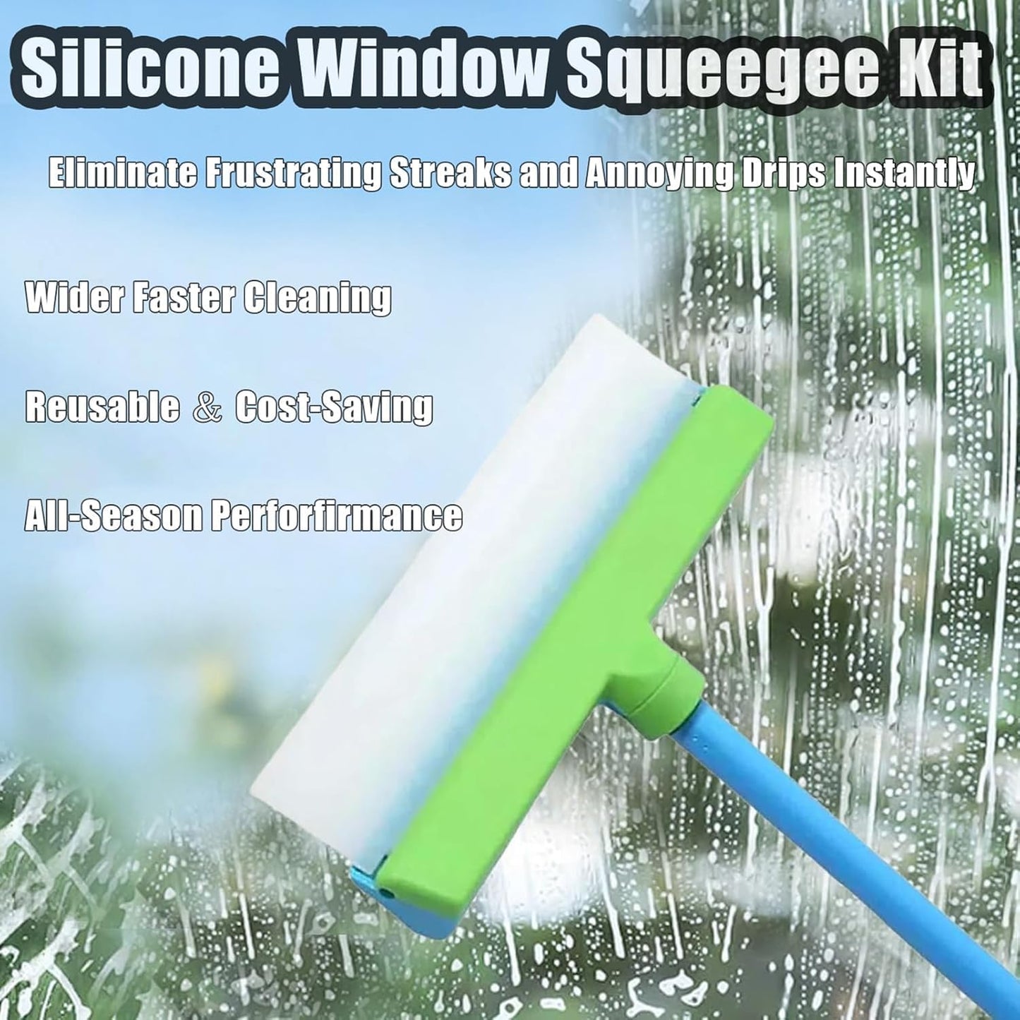 🧼Say goodbye to a blurry world and embrace a clear life! Introducing this magical squeegee that makes windows "invisible" instantly. Your bright life starts now!